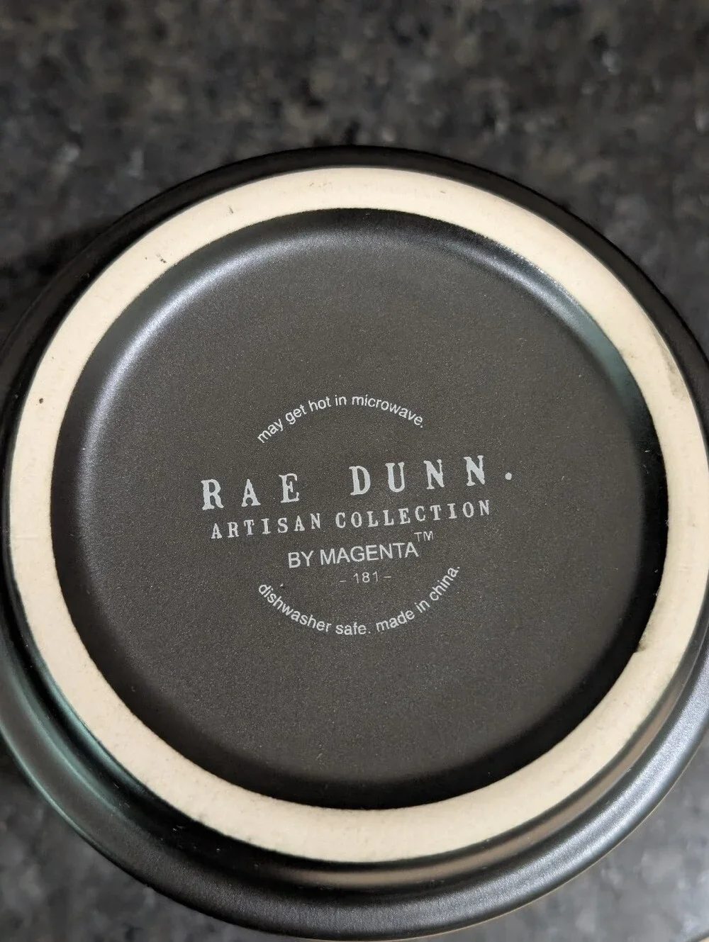 Rae Dunn Black Stackable Coffee Mug Tower with White 'COFFEE' Lettering